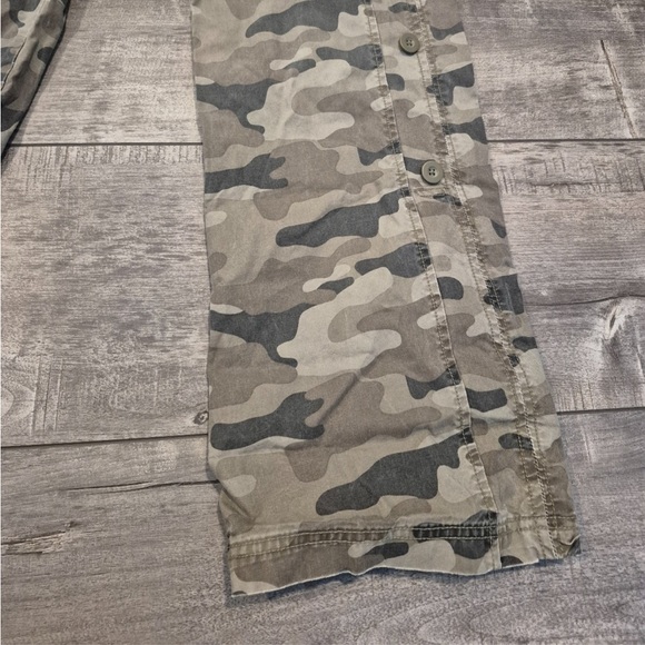 Y2K Cute Low Waist Boot Cut Cargo Camo Streetwear Pants - Picture 4 of 9